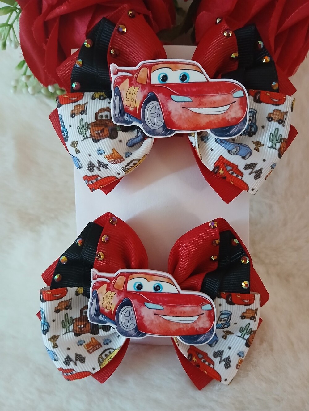 Hair Bows Set Cars